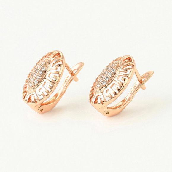 Stunning CZ 18KGP Rosegold Jewelry Set - Picture 7 of 12